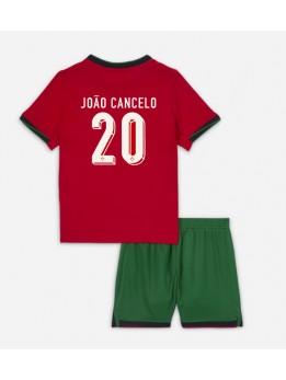 Portugal Joao Cancelo #20 Replika Hemmakläder Barn EM 2024 Kortärmad (+ byxor)